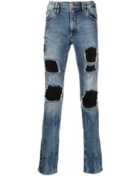 Мужские синие рваные джинсы от Philipp Plein