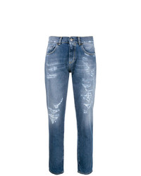 Женские синие рваные джинсы от Pinko