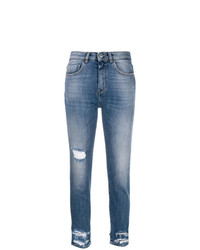Женские синие рваные джинсы от Pinko