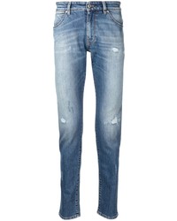Мужские синие рваные джинсы от PT TORINO