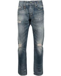 Мужские синие рваные джинсы от R 13