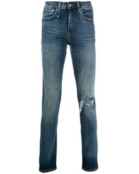 Мужские синие рваные джинсы от R13