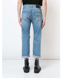 Мужские синие рваные джинсы от R13