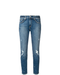 Женские синие рваные джинсы от Rag & Bone