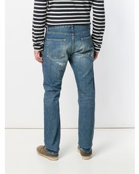 Мужские синие рваные джинсы от Saint Laurent