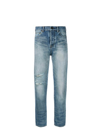 Женские синие рваные джинсы от Saint Laurent