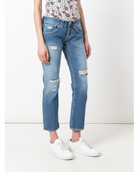 Женские синие рваные джинсы от Dondup