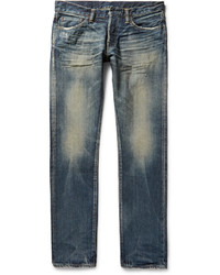 Мужские синие рваные джинсы от Simon Miller