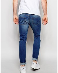 Мужские синие рваные джинсы от Hype