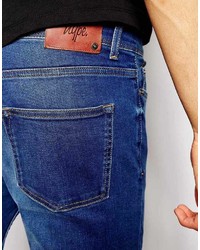 Мужские синие рваные джинсы от Hype