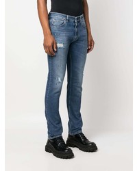 Мужские синие рваные джинсы от Just Cavalli