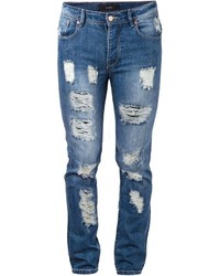 Мужские синие рваные джинсы от Stampd