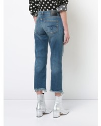 Женские синие рваные джинсы от R13