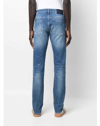 Мужские синие рваные джинсы от BOSS