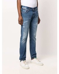 Мужские синие рваные джинсы от 424