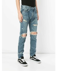 Мужские синие рваные джинсы от Monkey Time