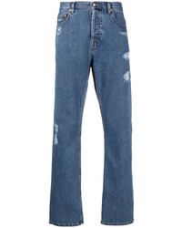 Мужские синие рваные джинсы от Trussardi