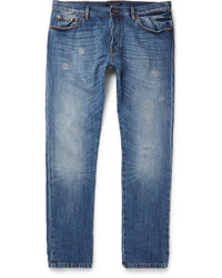 Мужские синие рваные джинсы от Valentino