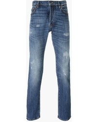 Мужские синие рваные джинсы от Valentino