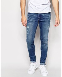 Мужские синие рваные джинсы от WÅVEN