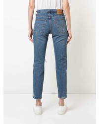 Женские синие рваные джинсы от Levi's