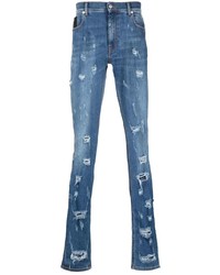Мужские синие рваные зауженные джинсы от 1017 Alyx 9Sm