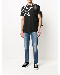 Мужские синие рваные зауженные джинсы от Dolce & Gabbana