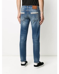 Мужские синие рваные зауженные джинсы от Dolce & Gabbana