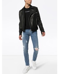 Мужские синие рваные зауженные джинсы от Dolce & Gabbana