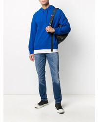 Мужские синие рваные зауженные джинсы от PRPS