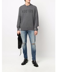 Мужские синие рваные зауженные джинсы от Diesel