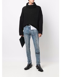 Мужские синие рваные зауженные джинсы от VAL KRISTOPHE