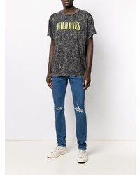 Мужские синие рваные зауженные джинсы от Neuw