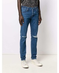 Мужские синие рваные зауженные джинсы от Neuw