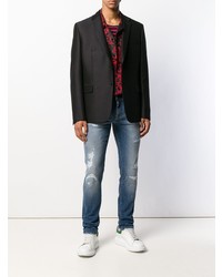 Мужские синие рваные зауженные джинсы от Dolce & Gabbana