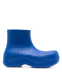 Мужские синие резиновые ботинки челси от Bottega Veneta