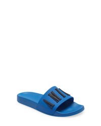 Синие резиновые сандалии с принтом