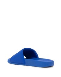 Мужские синие резиновые сандалии с принтом от VERSACE JEANS COUTURE