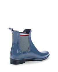 Женские синие резиновые сапоги от Tommy Hilfiger