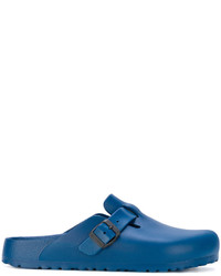 Синие сандалии на плоской подошве от Birkenstock