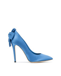 Синие сатиновые туфли от Olgana