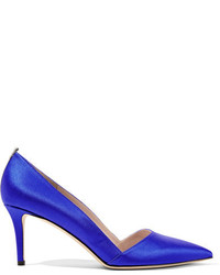 Синие сатиновые туфли от Sarah Jessica Parker