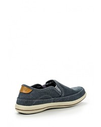 Мужские синие слипоны из плотной ткани от Tesoro