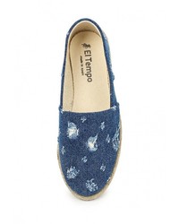 Женские синие слипоны от El Tempo