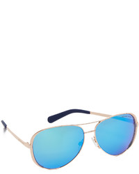 Женские синие солнцезащитные очки от Michael Kors