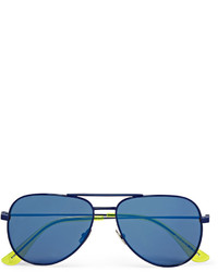 Мужские синие солнцезащитные очки от Saint Laurent