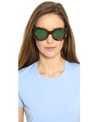 Женские синие солнцезащитные очки от Karen Walker