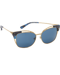 Женские синие солнцезащитные очки от Tory Burch