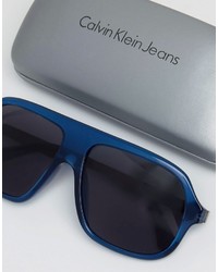 Мужские синие солнцезащитные очки от Calvin Klein