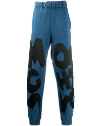 Мужские синие спортивные штаны с принтом от Moschino